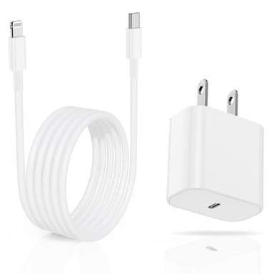 iPhone Charger Fast Charging Block, [MFi Certified] Wall Charger Plug and 6ft USB C to Lightning Cable Cord, Type C Adapter Cube Brick Box for Apple iPhone 14 Pro Max/14/13 Pro/12 Mini/12/11/iPad Air - Image 1
