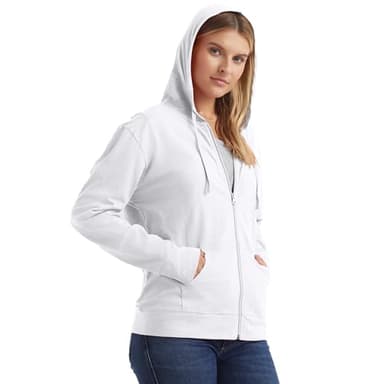 Hanes womens Slub Jersey fashion hoodies, White, X-Large US - Image 3