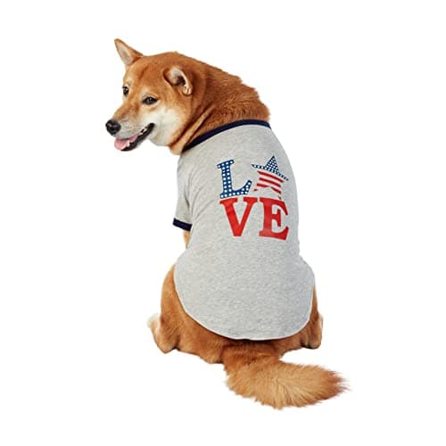 Best Furry Friends T-Shirt for Dogs, Love Stars & Stripes, Large