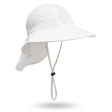 Baby Sun Protection Hat for Infant Toddlers Boys Girls UPF 50+ Sunhat for Outdoor Beach Swim (US, Age, 3 Months, 24 Months, White) - Image 3