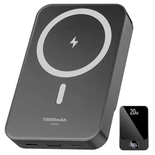 Magnetic Portable Charger, Power Bank 10000mAh with PD 20w Fast Charging, USB C in&Out Battery Pack, Compatible with Mag-Safe for iPhone 13/14/15/16/17 Pro/Pro Max Series, Samsung, Android, and More - Image 1