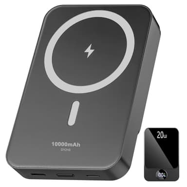 Magnetic Portable Charger, Power Bank 10000mAh with PD 20w Fast Charging, USB C in&Out Battery Pack, Compatible with Mag-Safe for iPhone 13/14/15/16/17 Pro/Pro Max Series, Samsung, Android, and More - Image 1