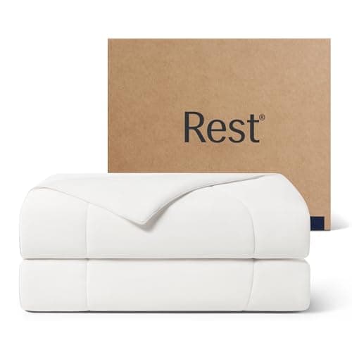 REST® Evercool® Cooling Comforter, King/Cali King, Blanket for Hot Sleepers, All Season Bedding to Keep Cool for Night Sweats, Breathable Lightweight Duvet, 106x90 Inches, Arctic White - Image 1