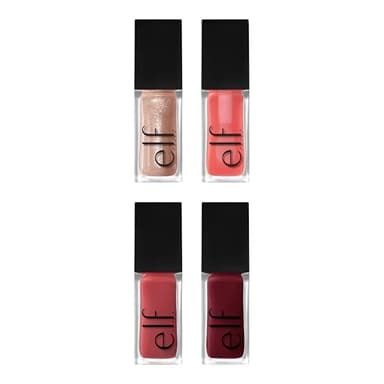 e.l.f. Glow Reviver Quad Goals Lip Oil Kit, Lip Gloss For A High-Gloss Finish & Sheer Wash Of Color, Non-Sticky, Vegan & Cruelty-Free, 4 Glosses - Image 7