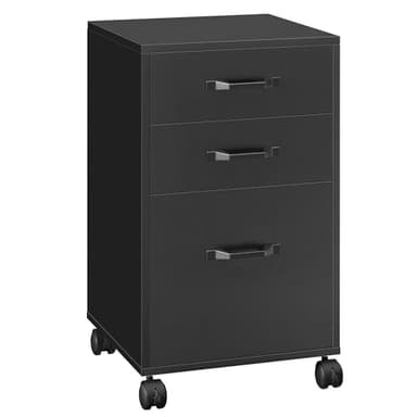 VASAGLE File Cabinet, 3 Drawers Filing Cabinet for Home Office, with Wheels, for A4, Letter Sized Documents, Hanging File Folders, Ink Black UOFC065B16 - Image 7