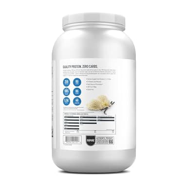 Isopure Zero Carb 100% Pure Whey Isolate Protein Powder, Lactose Free, Gluten Free, With Vitamins, Creamy Vanilla, 25g Protein Per Serving, 3 Lbs, 44 Servings (Packaging May Vary) - Image 2