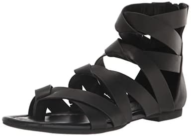 Aerosoles Women's Harper Flat Sandal, Black Leather, 11 - Image 1