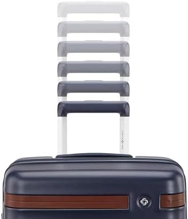 Virtuosa Hardside 21 Inch Carry On Luggage - Airline Approved with 360° Spinner Wheels, RightHeight™ Adjustable Handle - Zippered WetPak™ - TSA Lock - Expandable Light Polycarbonate Shell - Navy - Image 4