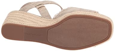 Lucky Brand womens Mindra Wedge Sandal, Natural/Platino, 7.5 Wide US - Image 4