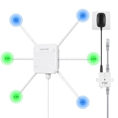 WAVLINK AX3000 WiFi 6 Outdoor WiFi Extender with PoE, 2025 New Model Dual Band 2.4G+5G Long Range Outdoor Wireless Access Point, 6x7dBi High-gain Antennas, IP67 Weatherproof, Work with Starlink - Image 1