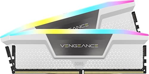 CORSAIR VENGEANCE RGB DDR5 RAM 32GB (2x16GB) 6000MHz CL36-44-44-96 1.35V Intel XMP 3.0 Desktop Computer Memory - White (CMH32GX5M2E6000C36W) - Image 1