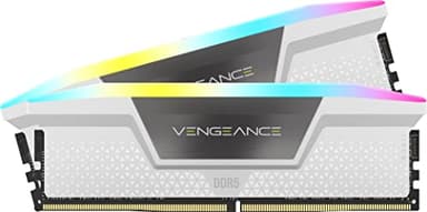 CORSAIR VENGEANCE RGB DDR5 RAM 32GB (2x16GB) 6000MHz CL36-44-44-96 1.35V Intel XMP 3.0 Desktop Computer Memory - White (CMH32GX5M2E6000C36W) - Image 1