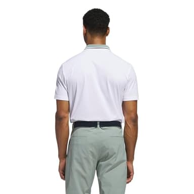 adidas Men's Beyond TWISTKNIT Polo Shirt, White, Medium - Image 3