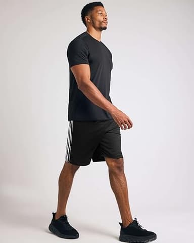 Real Essentials Mens Mesh Shorts Active Wear Athletic Short Men Basketball Pockets Workout Gym Soccer Running Summer Fitness Quick Dry Casual Clothes Sport Training Hiking, Set 8, L, Pack of 5 - Image 6