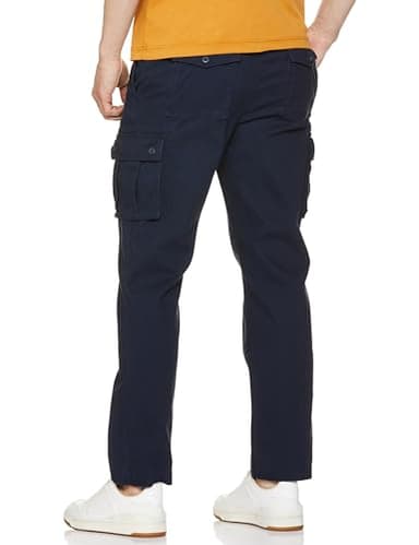 Amazon Essentials Men's Straight-Fit Stretch Cargo Pant (Available in Big & Tall), Navy, 52W x 32L - Image 3