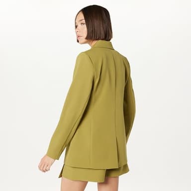The Drop Women's Blake Long Blazer, Olive Oil XXL, Plus Size - Image 2