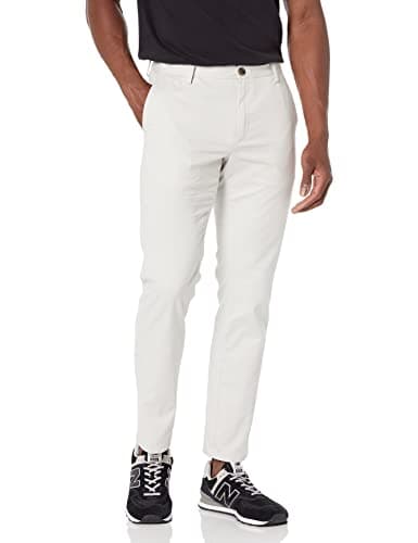 Amazon Essentials Men's Slim-Fit Wrinkle-Resistant Flat-Front Chino Pant, Light Grey, 29W x 30L - Image 1