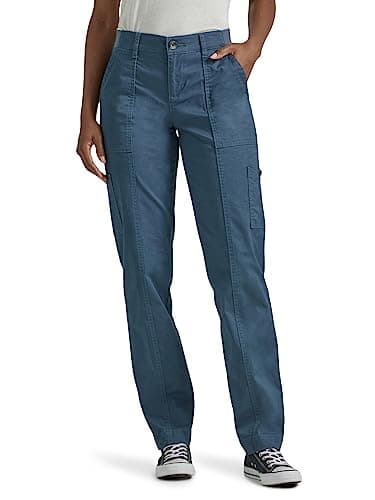 Lee Womens Ultra Lux Comfort with Flex-to-go Utility Pants, Deep Waters, 4 US - Image 1