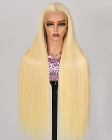 colowam 30Inch 613 13x6 Lace Front Wig Human Hair 200 Density 613 Lace Front Wig Human Hair Straight 613 HD Lace Frontal Wig 13x6 Blonde Wigs Human hair Pre Plucked (613 Blonde Wigs) - Image 1
