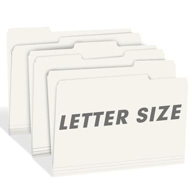 File Folder, RAZCC 150 Pack 1/3 Cut Tab File Folders Letter Size, Folders for Dcouments, Folders with Tab Great for Organizing and Easy File Storage, White - Image 6