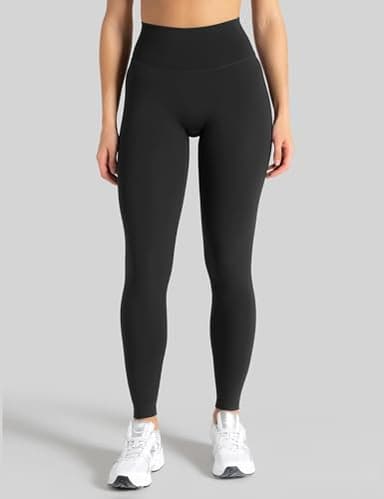 Unthewe High Waisted Butt Lifting Workout Gym Leggings for Women Buttery Soft Athletic Yoga Pants(U810-Black-S) - Image 2