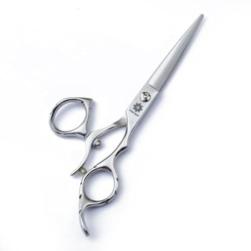 Dream Reach HIGH-END SERIES Japanese 440C Stainless 6.0" 360° Swivel Thumb Ring Professional Barber Razor Edge Hairdressing Straight Cutting Scissors - Image 1