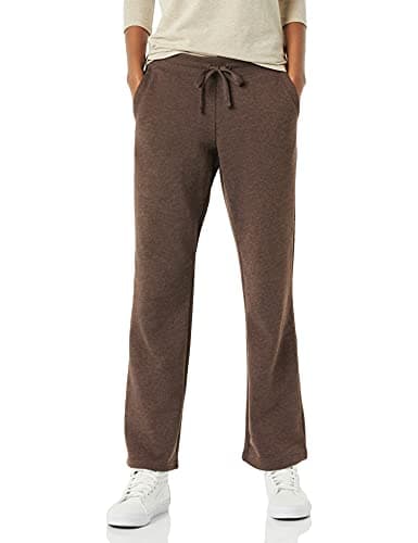 Amazon Essentials Women's Straight Leg Sweatpants with Drawstring for Women, Fleece - (Available in Plus Size), Chocolate, X-Small - Image 1
