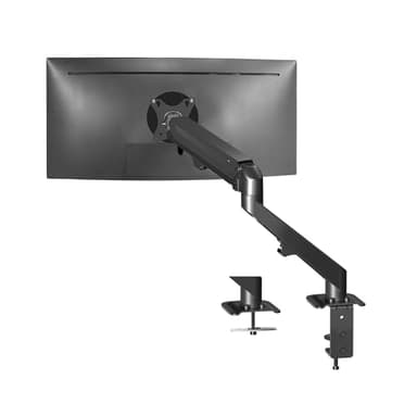 VIVO Heavy Duty Single Monitor Tension Arm for up to 27 inch Screens, Holds 14.3 lbs, Premium Desk Mount Stand, Black, STAND-V101O - Image 1