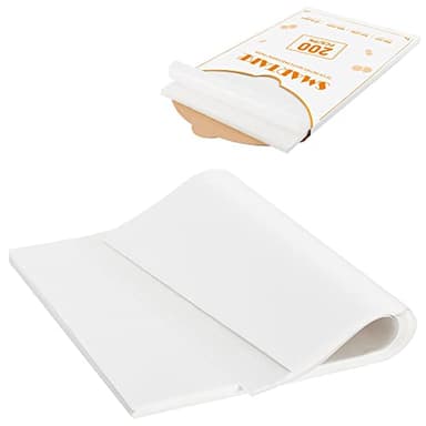 SMARTAKE 200 Pcs Parchment Paper Baking Sheets, 16x24 Inches Non-Stick Precut Baking Parchment, Suitable for Baking Grilling Air Fryer Steaming Bread Cup Cake Cookie and More (White) - Image 9