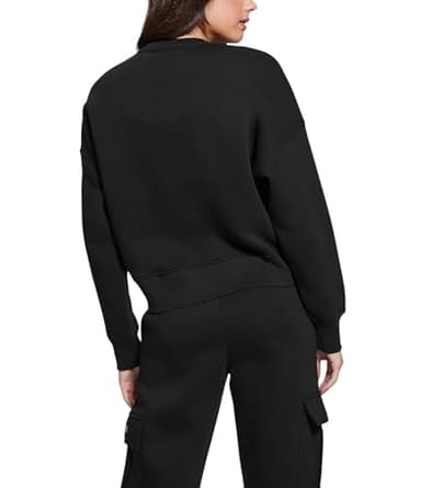 GUESS Women's Midge Sweatshirt, Jet Black - Image 2