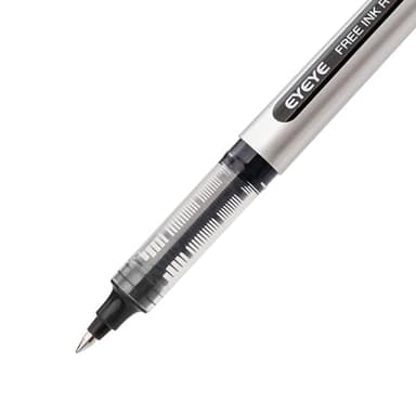 EYEYE 0.5mm Black Pens 12 Pack, Extra Fine Point Rollerball Pen Quick Dry, Liquid Ink Pens Fine Point Smooth Writing Pen for Journaling, Note Taking, Office, School Supplies - Image 5