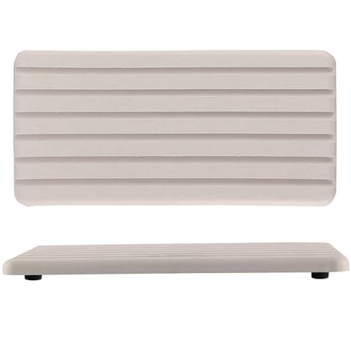 NiuYichee 2 PCS Water Absorbent Diatomite Coasters Rectangle, Grooved Design, Water Absorbing Stone Used for Hand Soaps & Plants & toiletries in The Modern Home - Image 1