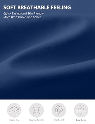 Soothfeel High Waisted Athletic Running Shorts for Women Dolphin Shorts High Split Quick Dry Gym Workout Shorts with Liner (Deep Blue, S) - Image 6