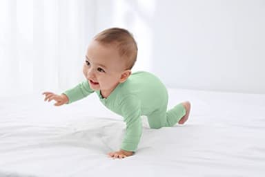 GUISBY Rayon Romper Baby Boy, 2 Piece Long Sleeve Footless Rompers, 2 Way Zipper Sleeper 12-18 Months - Image 5