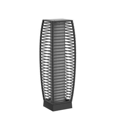 Grand patio Outdoor Floor Lamp Solar Powered Lantern Waterproof Wicker Boho Deck Lights for Garden Porch Decor, Large Crossover - Image 4