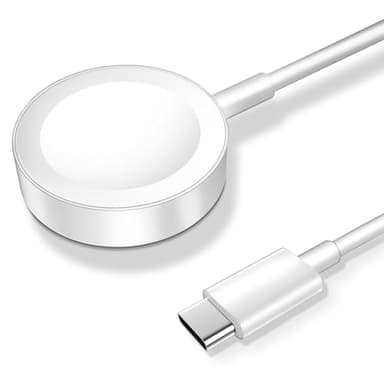 𝟐𝟎𝟐𝟓 𝐔𝐩𝐠𝐫𝐚𝐝𝐞𝐝 Magnetic Charging Cable for Apple Watch Charger,[USB C Port] Wireless Charging Cable Compatible with iWatch Series Ultra/10/9/8/7/6/SE/SE2/5/4/3/2[3.3FT]-White - Image 1