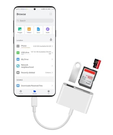 MujuDoler USB C SD Card Reader for iPhone 15 16 iPad Mac 3 in 1 USB-C Memory Trail Camera Card Adapter with Dual Slots & USB Port for Mac MacBook Pro/Air/Mini Android Laptop More USBC Typec Devices - Image 5