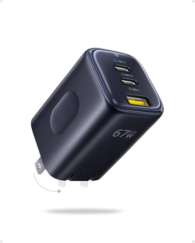 Baseus PICOGO 67W USB C Charger, Smallest 3 Port Fast Charging Block with Foldable Plug, PD/PPS for MacBook Air/Pro, iPhone 17/16/15 Series, Galaxy S25/24, Airpods 4 & More - Image 1