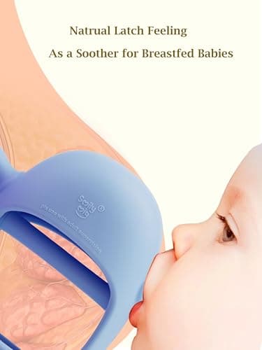 Smily Mia Baby Teething Toys for 0-6Months, Teethers for Babies 3-6Months | Penguin Teether | Hand Teether |Teething Mittens for Teething Relief, Baby Pacifier |New Born Essentials, Light Blue - Image 2
