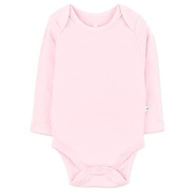 HonestBaby 5-Pack Organic Cotton Long Sleeve Bodysuits, Pink Ombre, 6-9 Months - Image 5