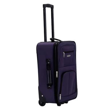 Rockland Fashion Expandable Softside Upright Luggage Set, Purple, 2-Piece (14/19) - Image 8