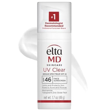 EltaMD UV Clear Face Sunscreen SPF 46, Oil Free for Face with Zinc Oxide, Dermatologist Recommended Sunscreen Lotion, For Acne-Prone Sensitive Skin, 1.7 oz Pump - Image 1