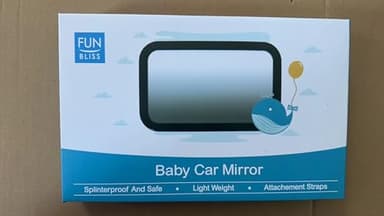 Funbliss Baby Car Mirror for Rear Facing Seat,360° Rotation, Safety Certified Shatterproof Acrylic Glass, Clear Wide View,Infant Mirror for Car Seat Rear Facing - Image 11