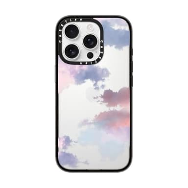 CASETiFY Compact iPhone 16 Pro Case [4 ft. 2X Military Grade Drop Protection/Slim/Lightweight] - Clouds - Clear Black - Image 1