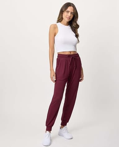 Real Essentials 3 Pack: Women's Ultra-Soft Lounge Joggers Sweatpants Athletic Yoga Pants with Pockets (Available in Plus), Set 3, XL, Pack of 3 - Image 6