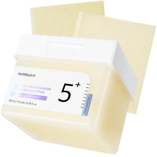 numbuzin No.5 Toner Pads | Vitamin-Niacinamide Concentrated Pad | Double-Sided | Glutathione, Niacinamide, PHA & LHA | Exfoliation, Hyperpigmentation Care | 70 Pads/180 ml - Image 1