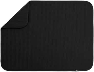 S&T INC. Dish Drying Mat XL, 18” x 24”, Absorbent Microfiber Kitchen Counter Mat, Dish Drying Pad for Dishes, Utensils, Pots and Pans, Extra Large, Black - Image 1