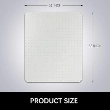 Kuyal Desk Chair Mat for Carpet, 51'' x 63'' Rectangle Transparent Mats for Chairs Good for Desks, Office and Home, Easy Glide, Protects Floors for Low and No Pile Carpeted Floors - Image 7