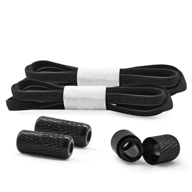 MOCATH 2 Pairs Elastic Shoe Laces for Adults & Kids No Tie Shoelaces for Sneakers Stretch Tieless Flat Shoes Strings Black 39Inch - Image 6