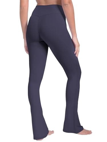 Sunzel High Waist Mini Flared Leggings for Women, Tummy Control Casual Flare Yoga Pants for Yoga Workout Gym 34" Ash Blue X-Small - Image 9